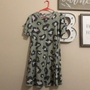 Leopard/Cheetah Print Tshirt Dress